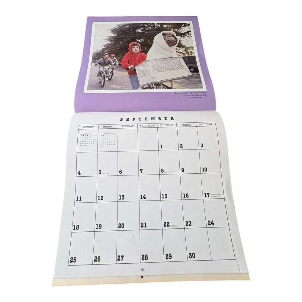 1983 E.T. The‎ Extra-Terrestrial Calendar Vintage Movie Collectible